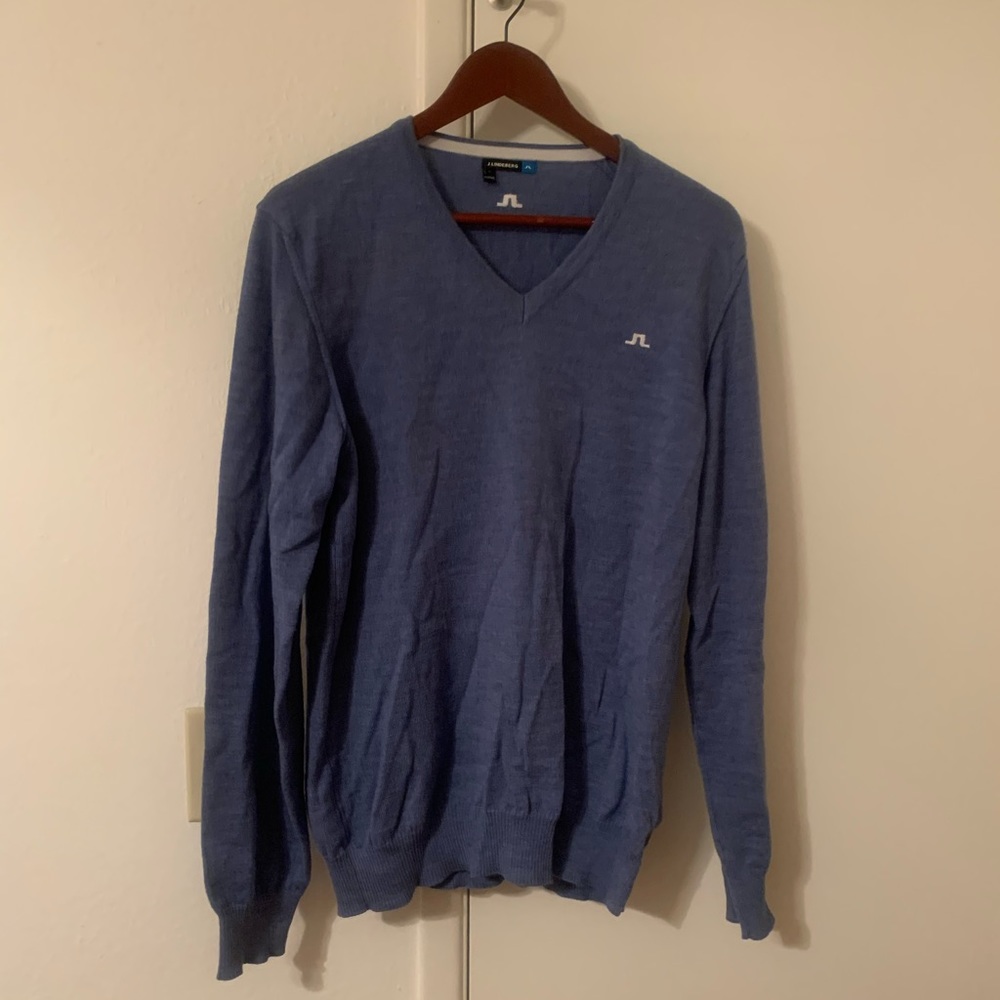 J Lindeberg Men’s Knitted Pullover V Neck